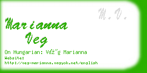 marianna veg business card